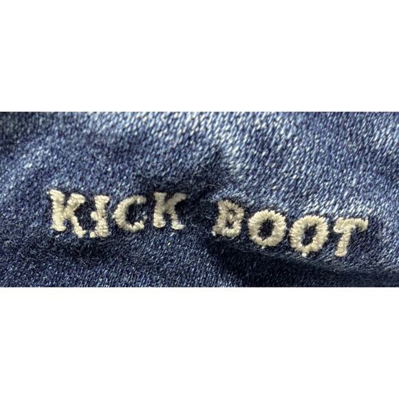 American Eagle Women's Jeans 8 Short Stretch Kick Boot Blue Low Rise Denim 29x29 - Picture 6 of 8